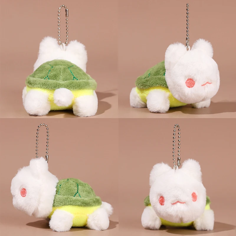 LLavero de muñeca de peluche suave de tortuga pequeña, colgante de bolsa de Animal de dibujos animados, juguetes para niños, llaveros de coche, joyería colgante para hombres y mujeres