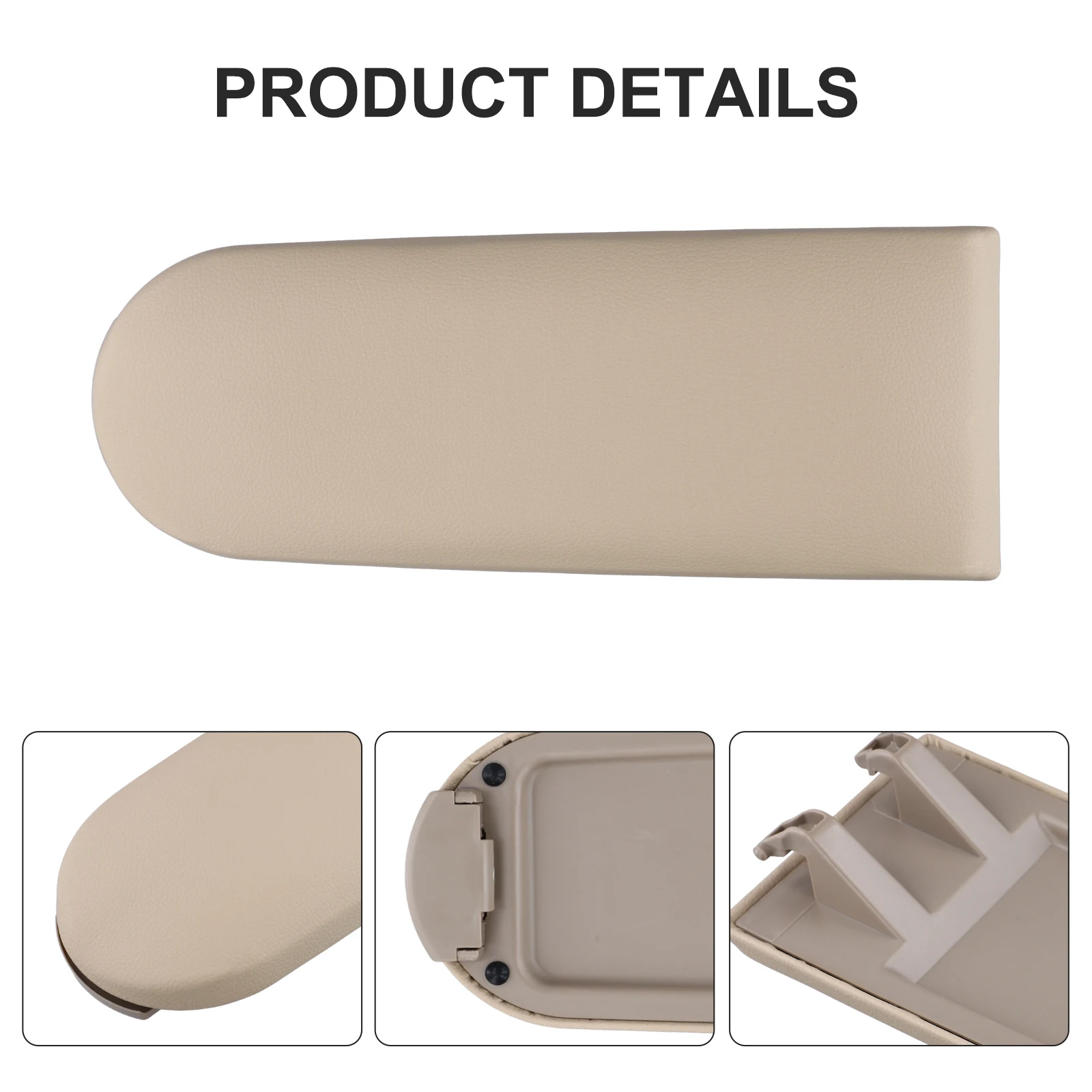Car Armrest Cover Lid Accessories Artificial Leather Car Armrest Cover Latch Lid Clip Catch Practical For Golf