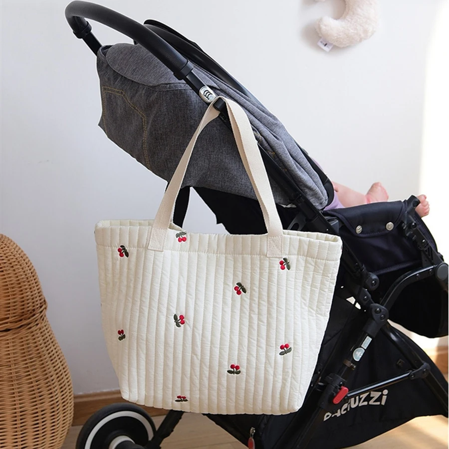 Japanese and Korean cotton large capacity mommy storage handbag Simple handbag large capacity underarm bag