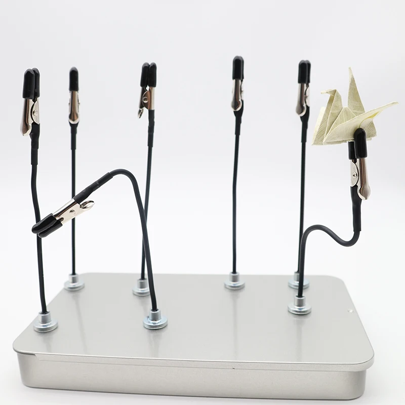 Model Painting Stand Base Holder 10PCS Alligator Clip Sticks Magnetic Bendable for Airbrush Spray Hobby DIY Model Crafting Gift