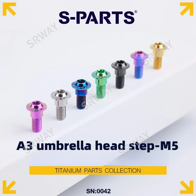 Titanium Screws M5 Umbrella head step bolt Screws Torx M5x10 12 15 17 19 20 21 24 36.5mm motorcycle shell upgrade
