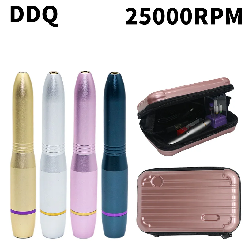 

DDQ Nail Drill Machine Electric Manicure File Portable USB Nail Drill Pen Nail Gel Milling Polisher Nail Salon Kit Tool for Mani