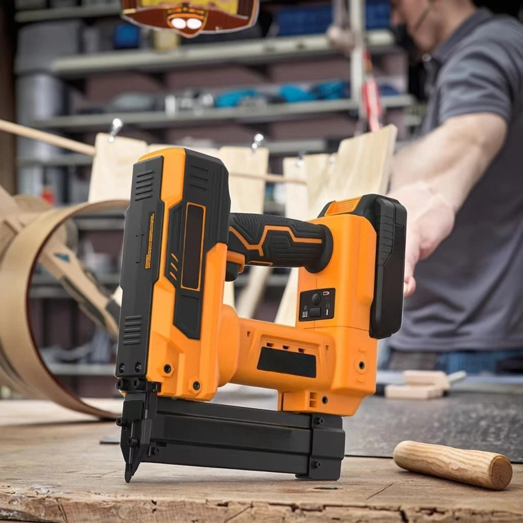 Capacity Lithium Electric Mosquito Nail Commercial  Nails Gun Pneumatic Framing Nailer Depth Adjustment Metal Body Battery