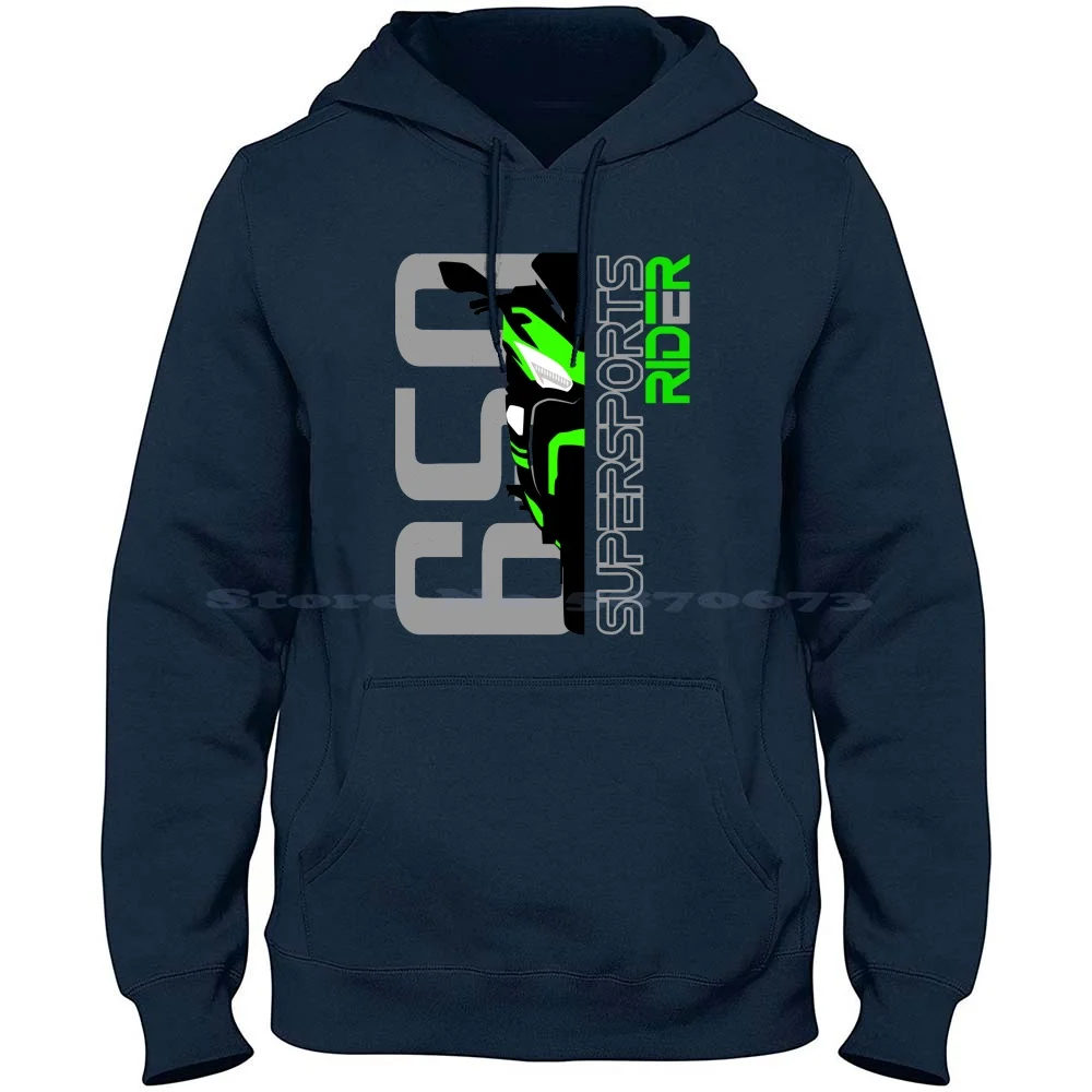 Supersports Rider 650 100% Cotton Hoodie 650 1000rr Zx10r Zx 10r Zx6r Zx 6r Race Automotive Car Motocross Motox Motorbikes