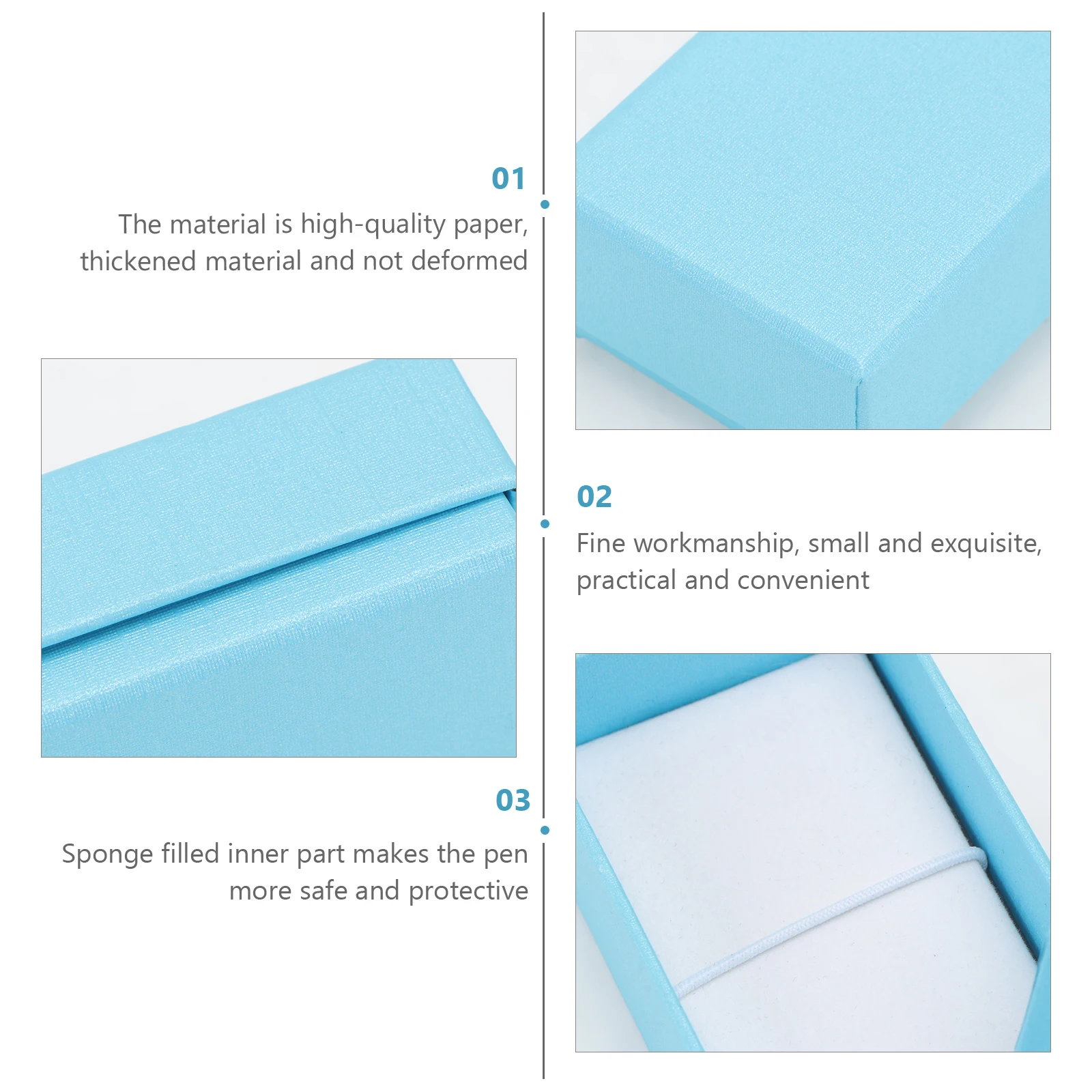 

5 Pcs Multifunction Stationery Gift Box Student Cardboard Container for Bookmarks