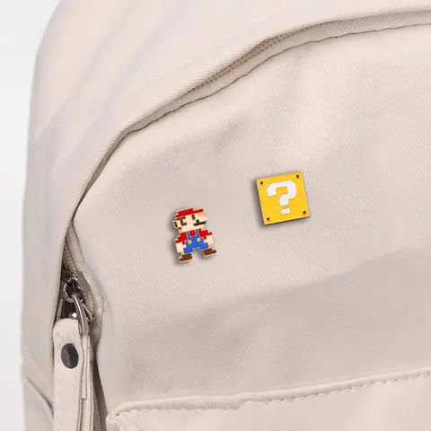 Super Mario Bros Cute Enamel Pins Alloy Brooch Game Cartoon Characters Derivative Peripherals Clothing Bags Accessories Gifts