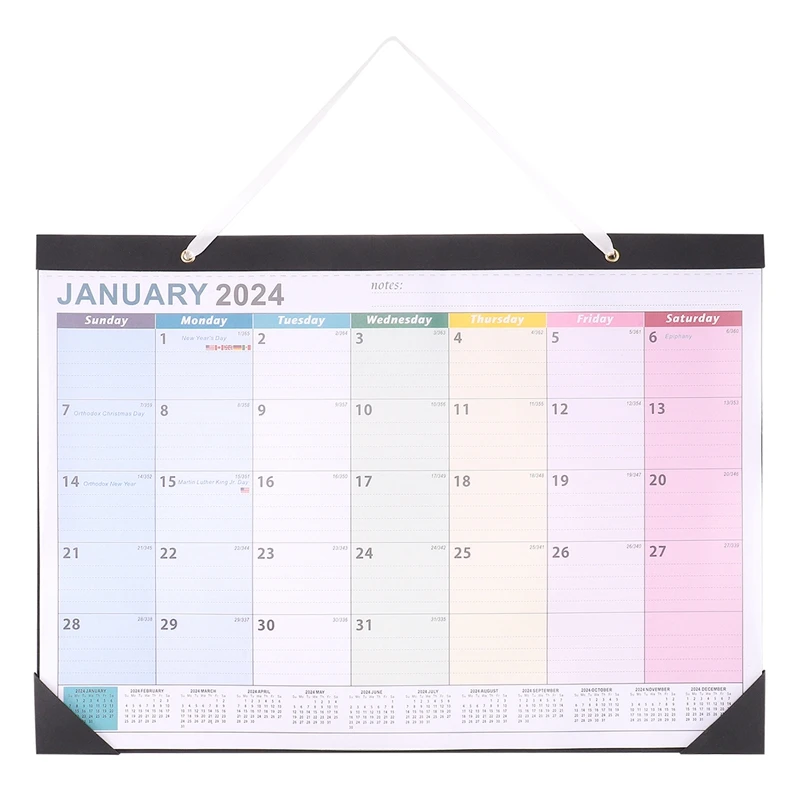 2024 Calendar Wall Calendar with Stickers 365-day Countdown Desktop Calendars Multifunctional Durable Beautiful for 2024-2025