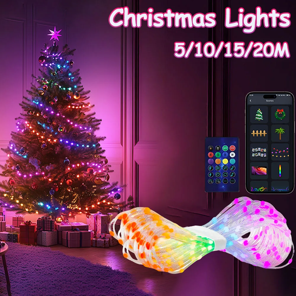 

5 м/10 м/15 м/20 м RGBIC USB Sting Light Bluetooth приложение DIY светодиодные гирлянды украшения для Рождества, свадьбы, дня рождения