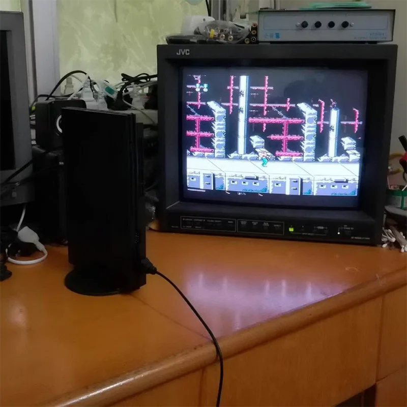وحدة تحكم FC ببطاقة صفراء 8 بت، وحدة تحكم ps2 إلى وحدة تحكم ألعاب تلفزيون حمراء وآلة تدعم بطاقة FC