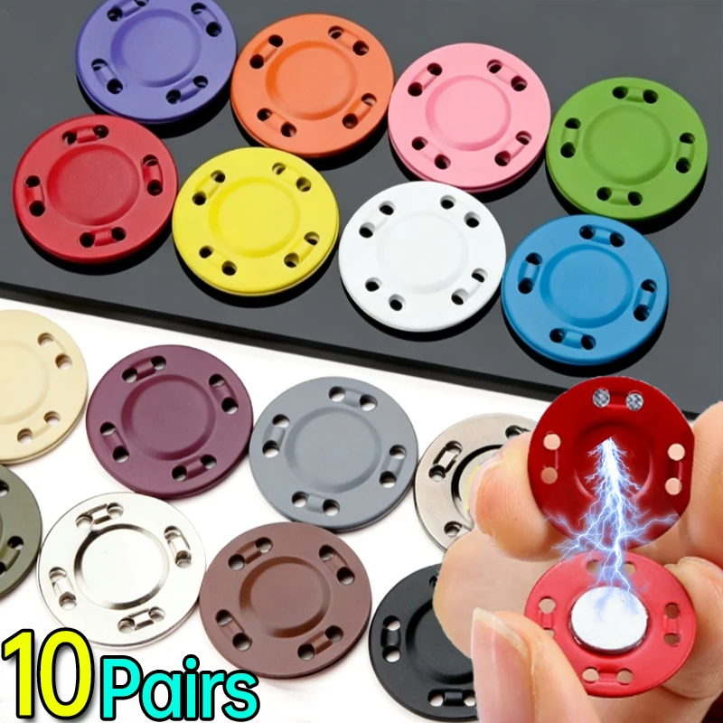Magnetic Snap Buttons Invisible Fasteners Clasps Buttons Handbag Purse Clothing Craft Bags Parts Adsorption Buckle Sewing Part