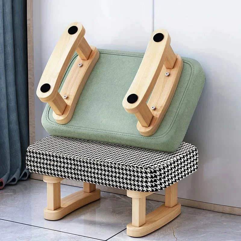 Creative Small Wood Chair Household Shoe Changing Stool Ins Sofa Living Room Foot Rest Stool Tea Table Children Bathroom Footsto