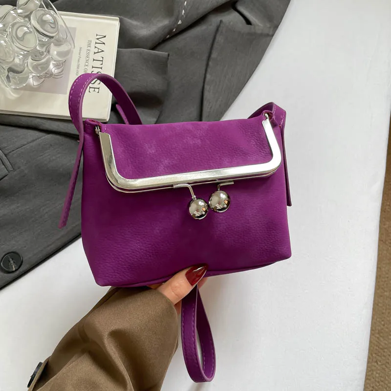 

Super Mini Crossbody Bag Lady Girls Cute Clip Purse Purple bolsas de mujer Luxury Bag Designer Handbag Fashion Lipstick Bag