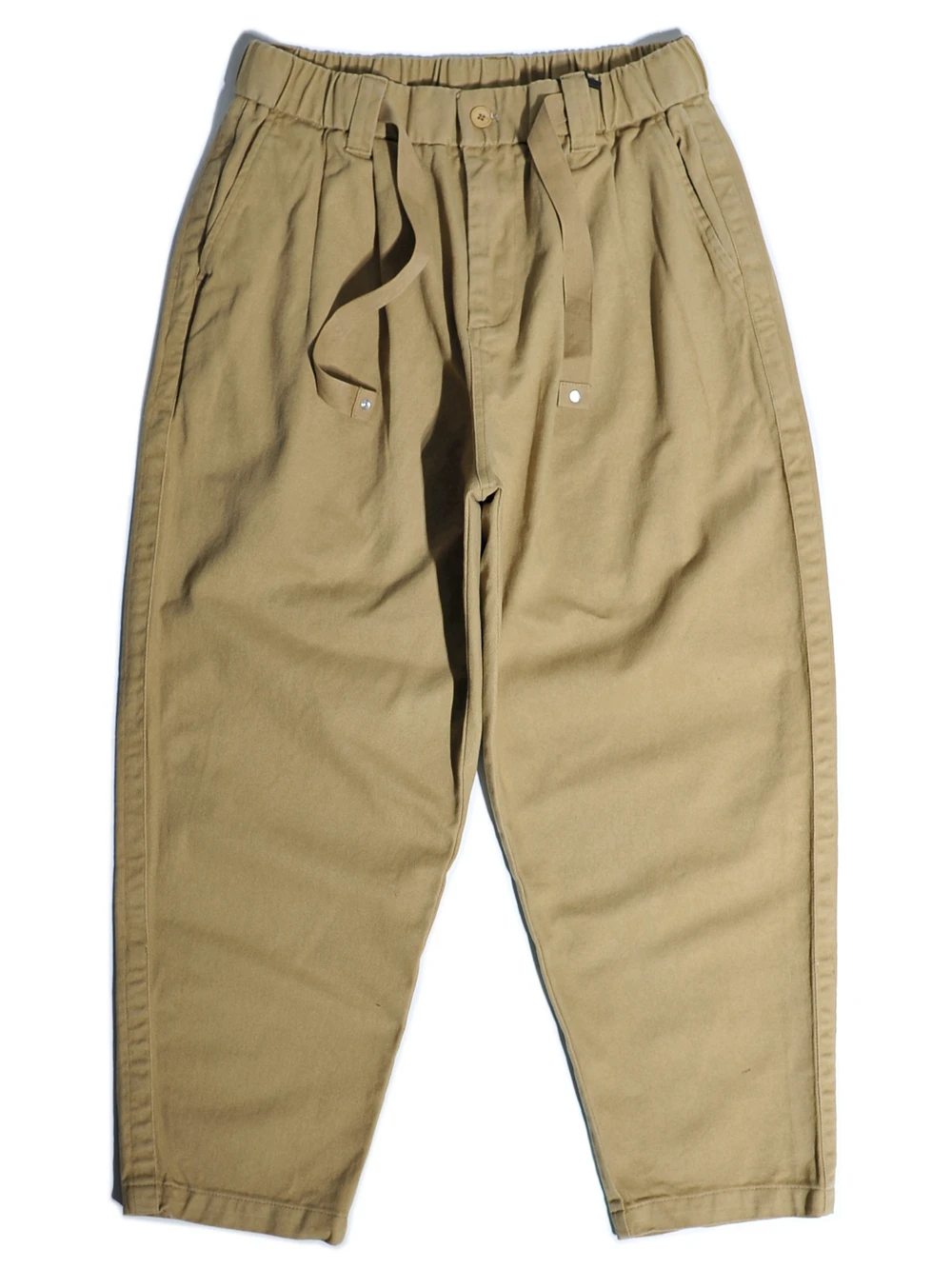 

Мужские повседневные брюки-чинос из плотной ткани с двойными складками, широкими штанинами и прямым кроем в японском стиле