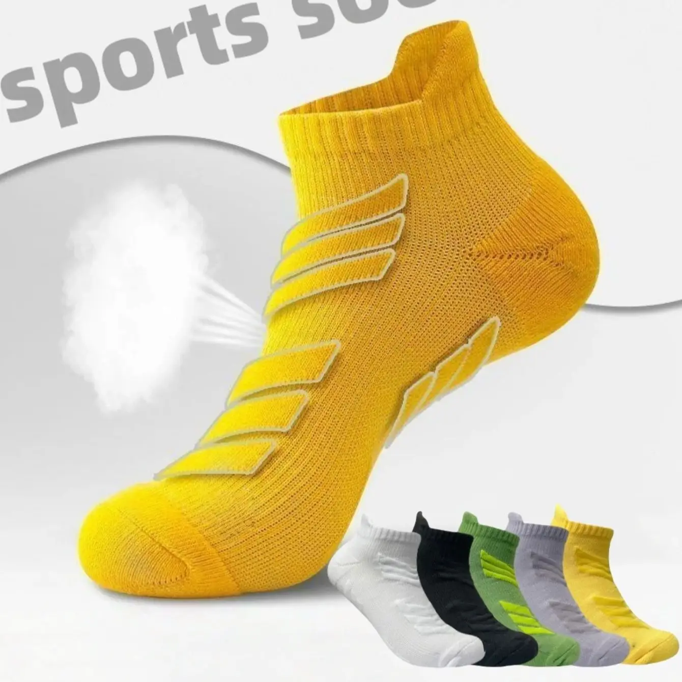 

Unisex Men Women Sports Ankle Socks Breathable Anti-slip Athletic Socks Cushioned Low Cut Socks For Running Gym Fitness Workout