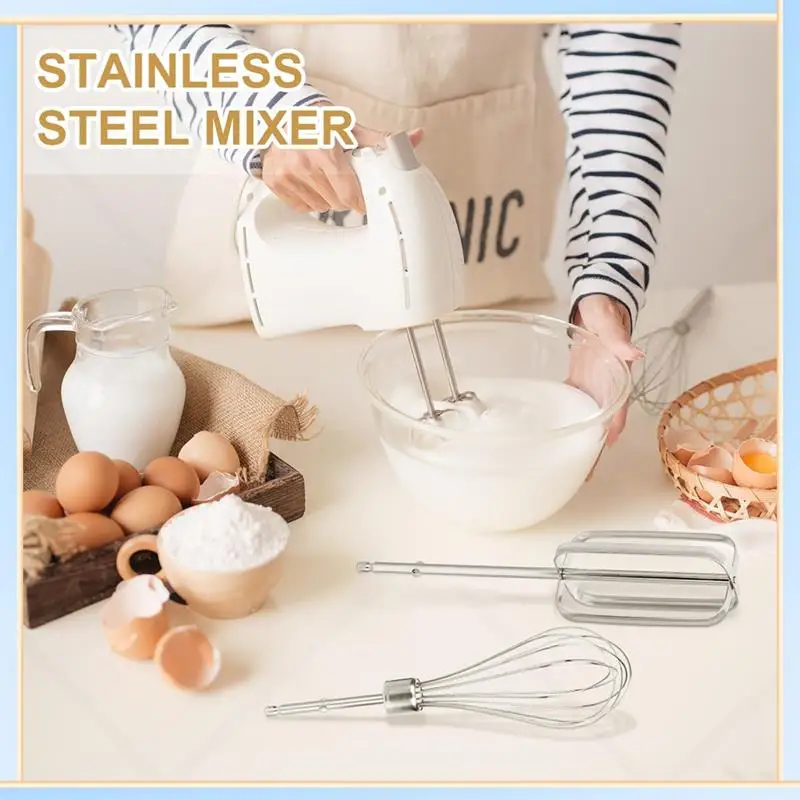 

-A60I 4Pcs Hand Mixer Beaters Attachments Set, 2 Styles Stainless Steel Handheld Mixer For Hamilton Beach Hand Mixer 62682RZ