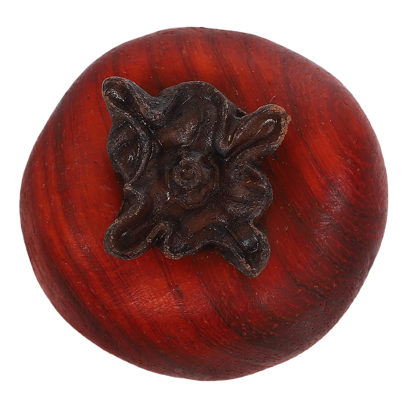 

Natural Solid Wood Handcrafted Carving Handheld Ornament Unique Shape Elegant Artistic Decor For Home Party Mini Fake Orange