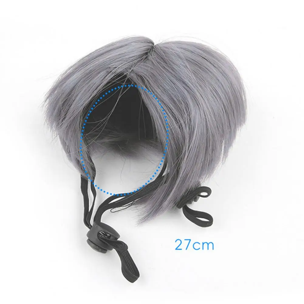 Pet Dress-up Funny Pet Wigs for Cats Dogs Cosplay Costume Headgear with Adjustable Elastic Band Diy Accessories for Kitten Puppy