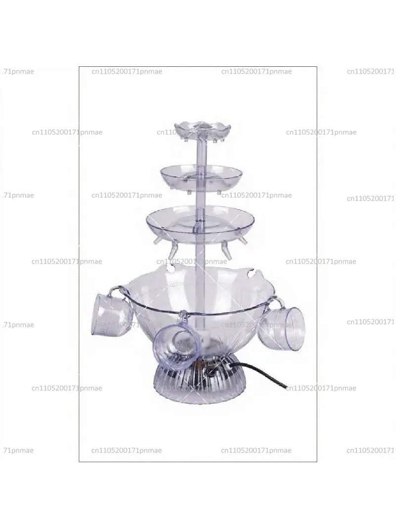 5-Cup Red Wine Fountain for Wine Tastings, Electric Chocolate Fondue Machine with Pump