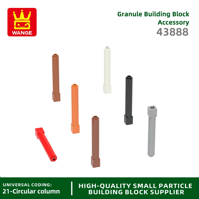 

20Pcs/Lot 43888 1x1x6 Solid Pillar Building Blocks MOC Construction Accessories Compatible with Brick Children Toys Gift Box