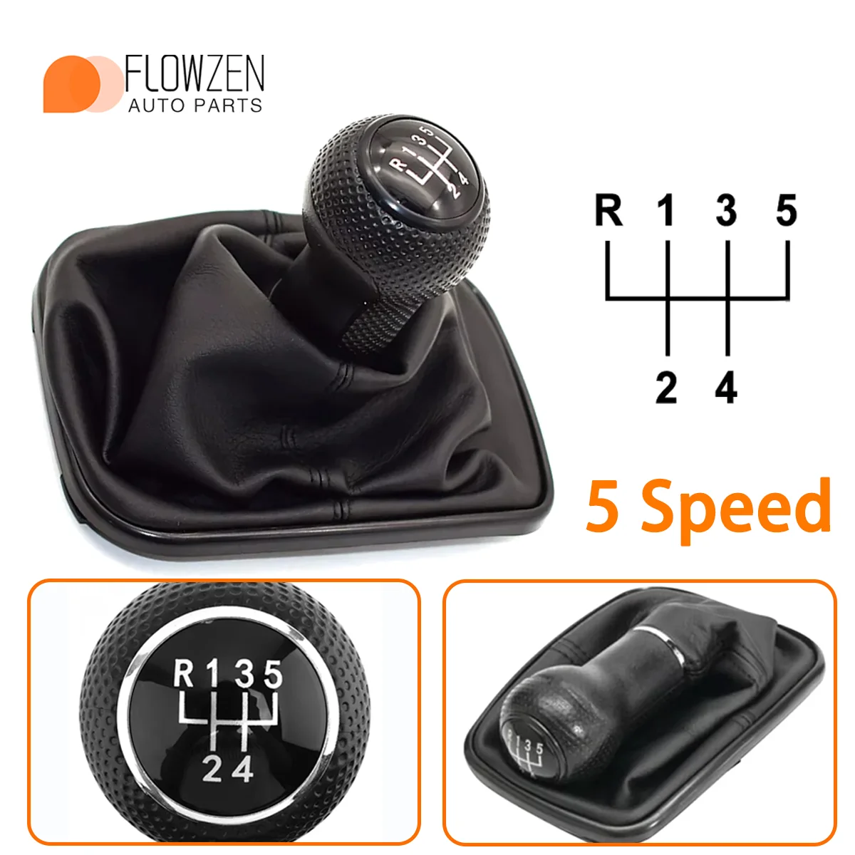 

1PC 5-Speed Gear Shift Handball Transmission Knob Head And Lever Cover Boots Suitable VW MK4 Golf Gti R32 Jetta Bora Auto Parts