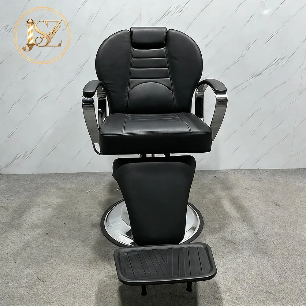 Multi Purpose Vintage Black Barber Chair Commercial Heavy Duty Frame Hydraulic Styling Salon Chair