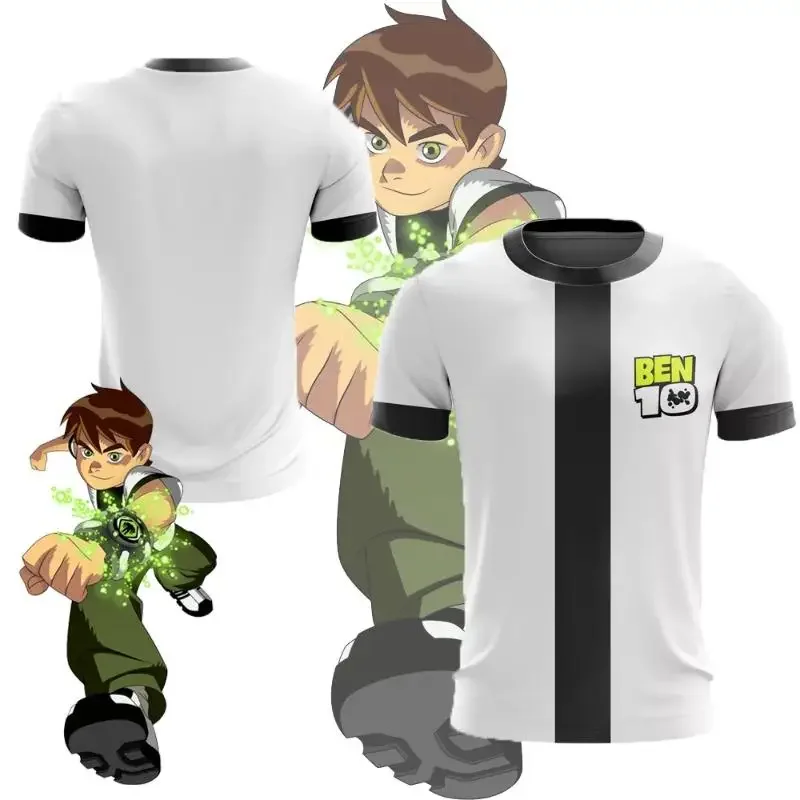 Omnitrix Ben10 Anime role-playing T-shirt, Ben Tennyson 3D children's Printed T-shirt, Summer men's and women's anime T-shirt
