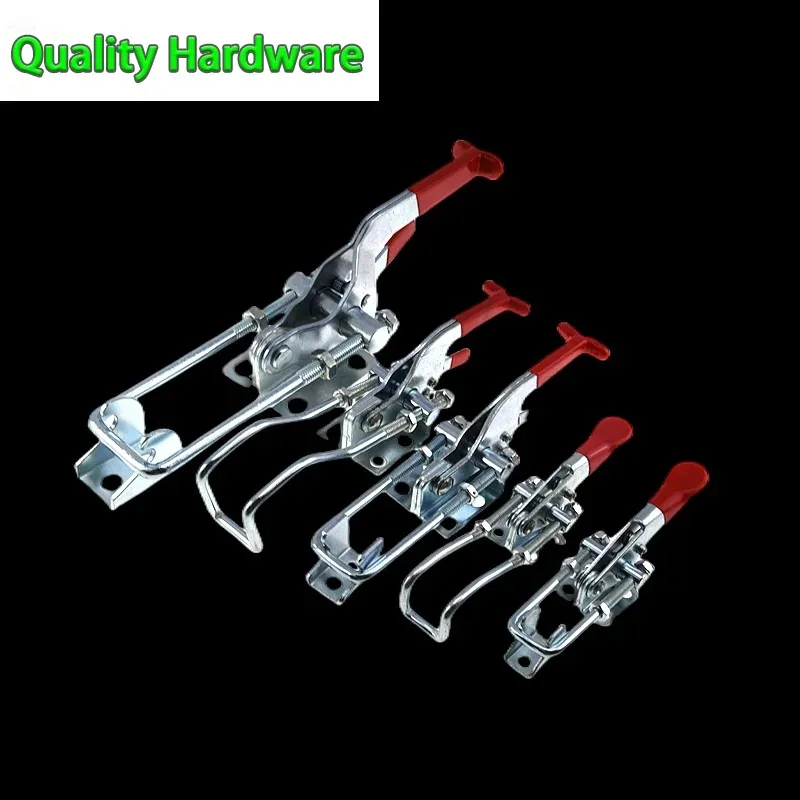 304 Stainless Steel / Iron galvanized Quick Fixture Adjustable Buckle Lock Clamp Box Buckle Horizontal Fixture Door Bolt Clamp