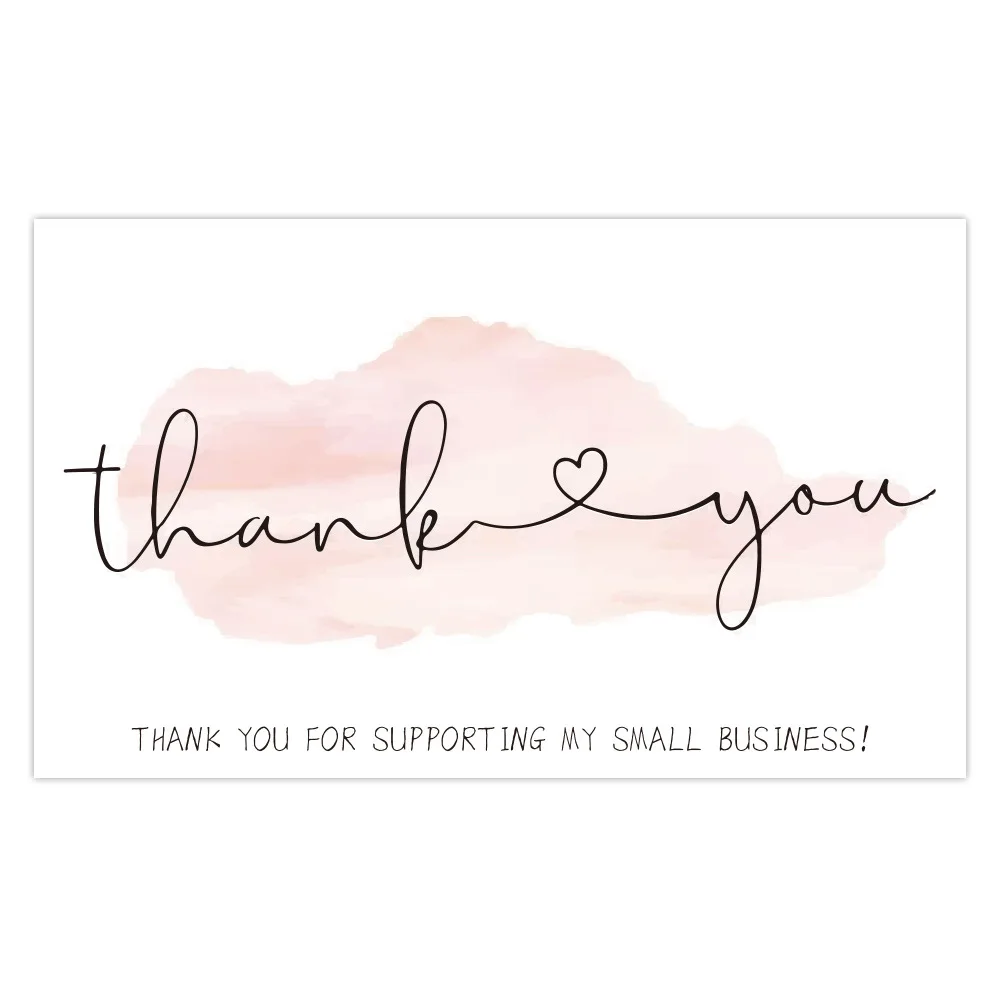 25Pcs/Pack Thank You for Your Order Card Business Card Small Business Gifts Decoration Goods Business Package Decor Follow Card view 5