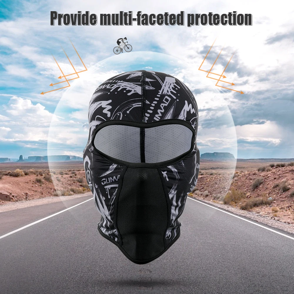 Breathable Motorcycle Balaclava Motorbike Cycling Bike Full Face Mask Motocross Moto Riding Ski Helmet Hood Cap Neck Shield Men