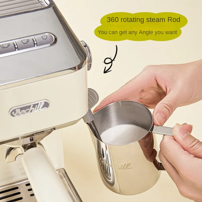 آلة صنع القهوة الإيطالية شبه الأوتوماتيكية ، البخار الأمريكية في واحد ، البخار الإيطالي الصغير المنزلي