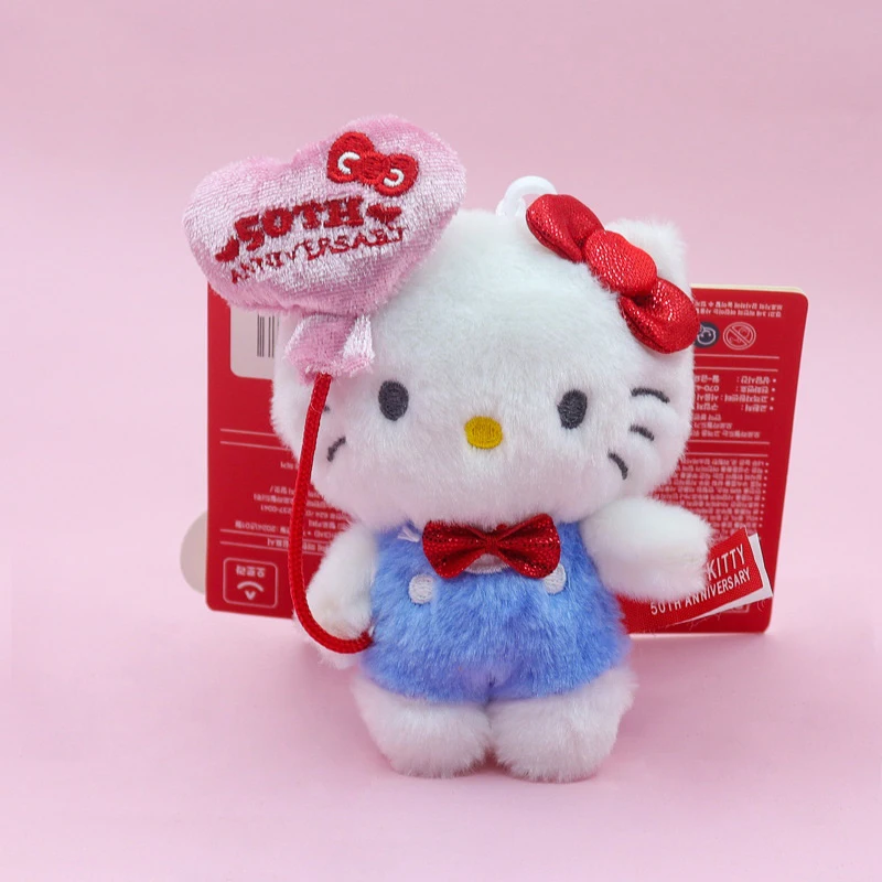 Sanrio Plush Stuffed Toy Cute Hello Kitty Doll Kt Cat Girl Gift Doll Bag Small Pendant Kawaii Keychain Decoration Zabawka dla dzieci