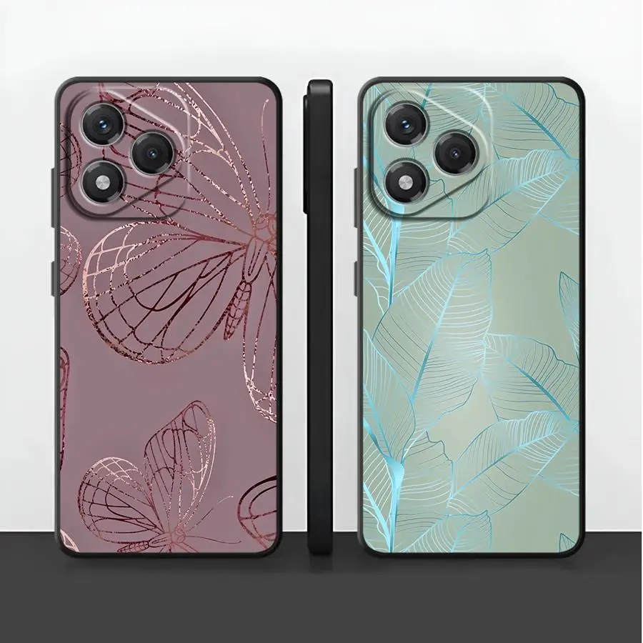 Pink Metallic Flowers Funda Phone Cover Case for Huawei P20 Lite 2018 P20 P40 Lite P Smart 2019 P30 P20 Pro