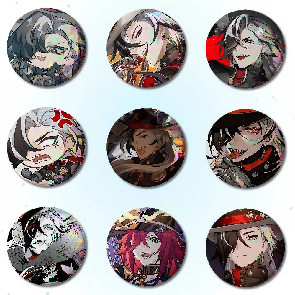 Honkai Game B-Boothill Badges Round Brooch Cute Cartoon Idol Cosplay Badges DIY Backpack Clothing Jewelry Pins