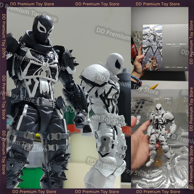 

IN STOCK Ct Toys Agent Anti Venom Action Figure Kaiyodo Amazing Yamaguchi Comics Agent Venom Figurine Mobile Doll Collection Toy