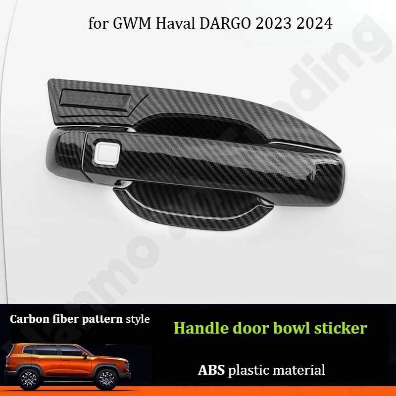 

for GWM Haval DARGO 2023 2024 Carbon fiber/handle door bowl frame sticker/door handle scratch resistant/modified accessories