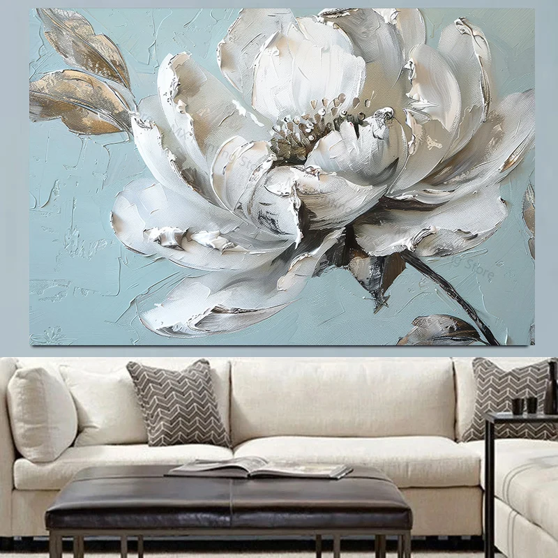 

Blooming Blossom Flower Canvas Painting,Print Poster, Abstract Texture Flowers Wall Decor Picture,Living Room Home Decor,Unfra