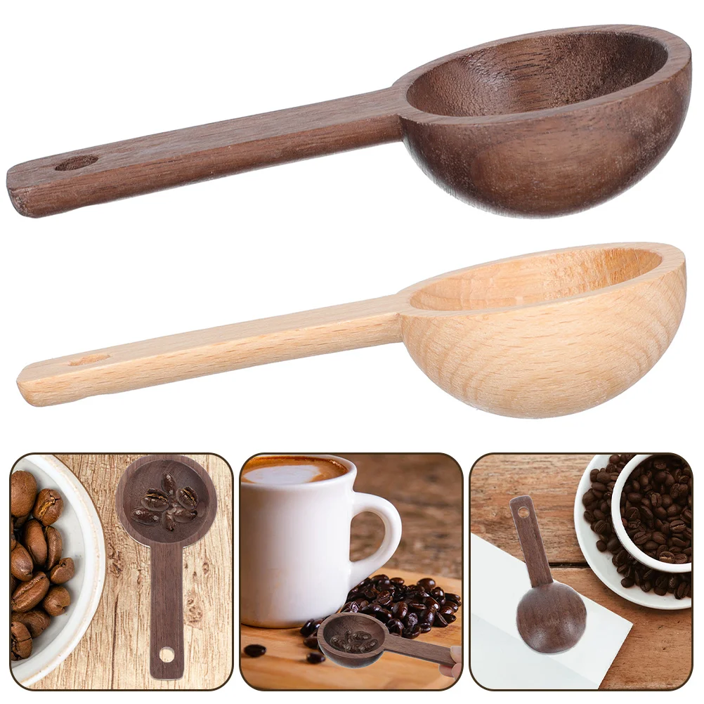 

Wooden Measuring Spoons Set Small Wooden Scoop Coffee Ground Spoon Teaspoon for Canisters Home Kitchen Accessories