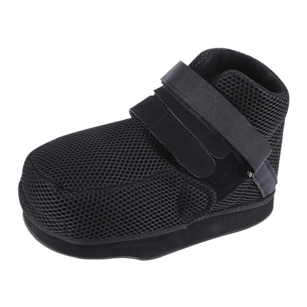 Black Post OP Shoe Foot Cast Fracture Fixed Shoes Braces Fracture Recovery with Adjustable Strap , XS,S,M,L,XL in Sizes Optional