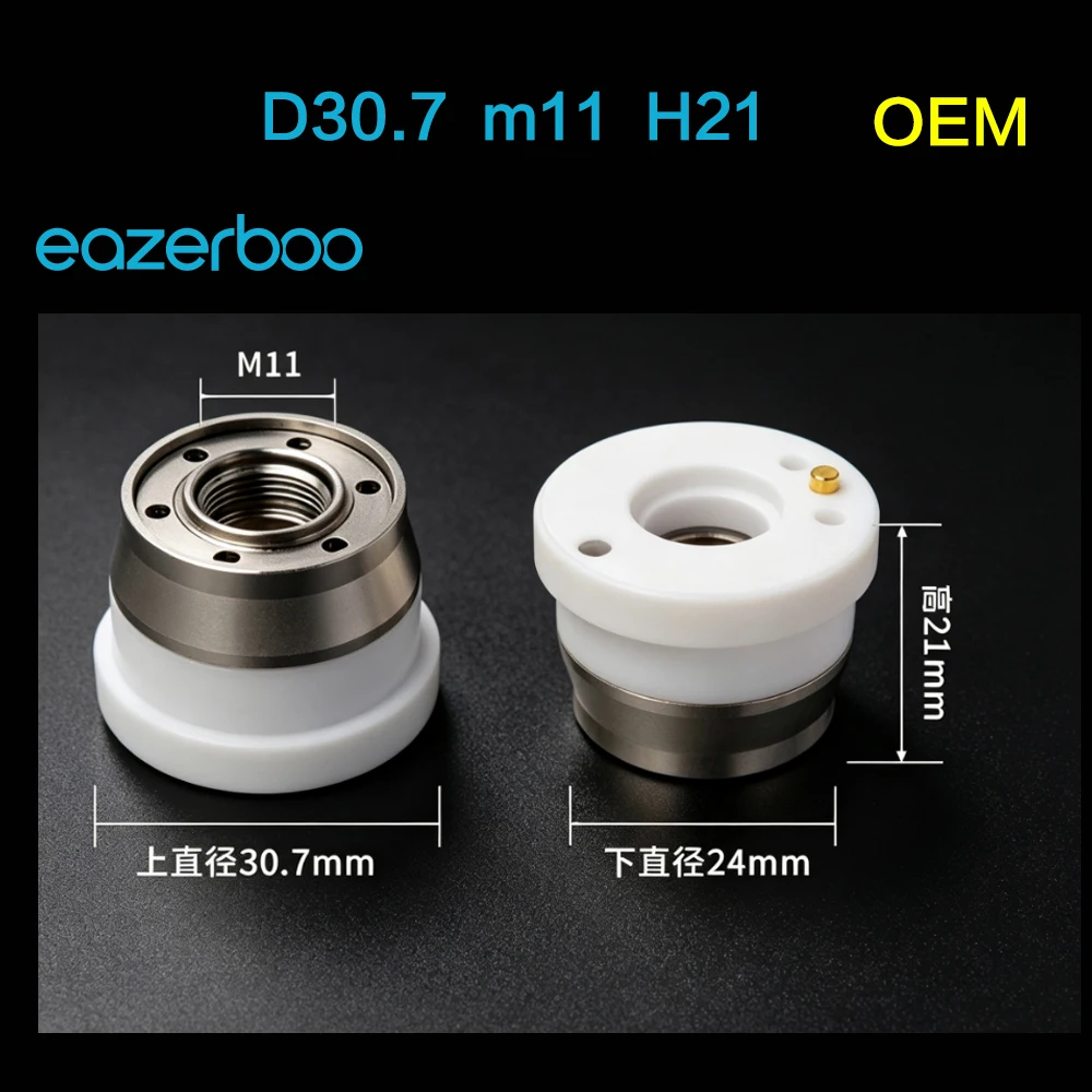 BOCHU Original Laser Ceramic Ring Nozzle Holder M11 M8 H21 H34 H28 for BOCI BLT421 BLT461 Fiber Laser Cutting Head Parts