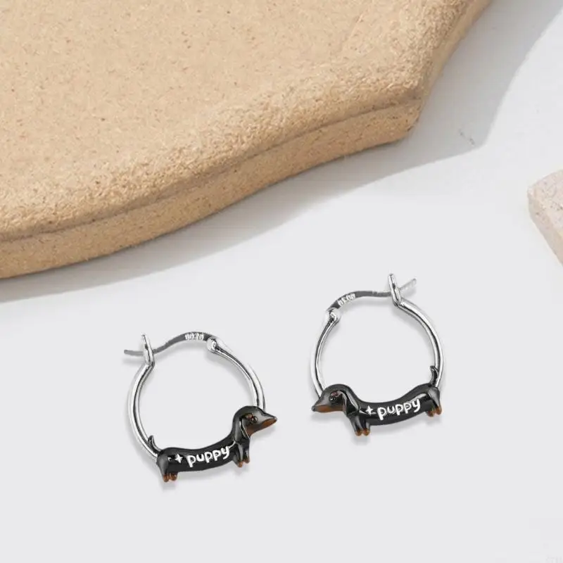 Pet Lover Friendly Dachshund Ear Cuffs Stylish Alloy Jewelry With Tarnish-resistant Finish C71A