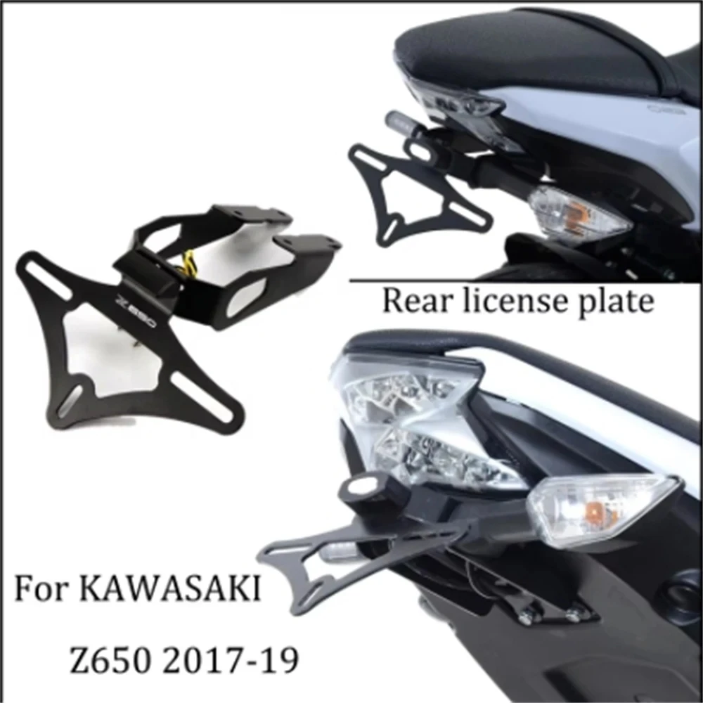 For KAWASAKI Z650 ninja 650 2017-2024 2023 2022 2021 Carbon Steel Tail Tidy Fender Rear Support License Plate Frame Rear Bracket