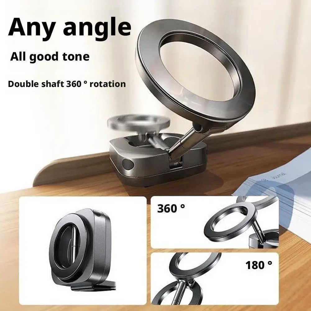 MagSafe Car Airplane Phone Holder Foldable 360° Rotation Dashboard Stand for iPhone 17 16 15 Travel Essentials Flight Compatible