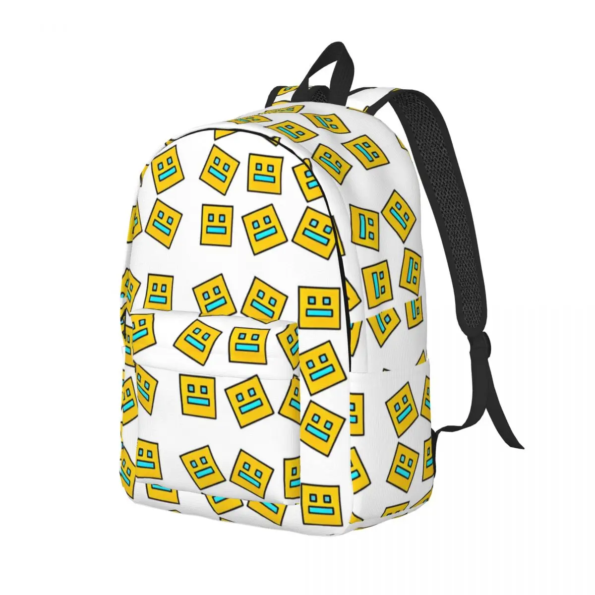 Geometry Dash Video Game Lover Backpack for Boy Girl Kids Student School Bookbag Daypack Preschool Primary Bag Hiking