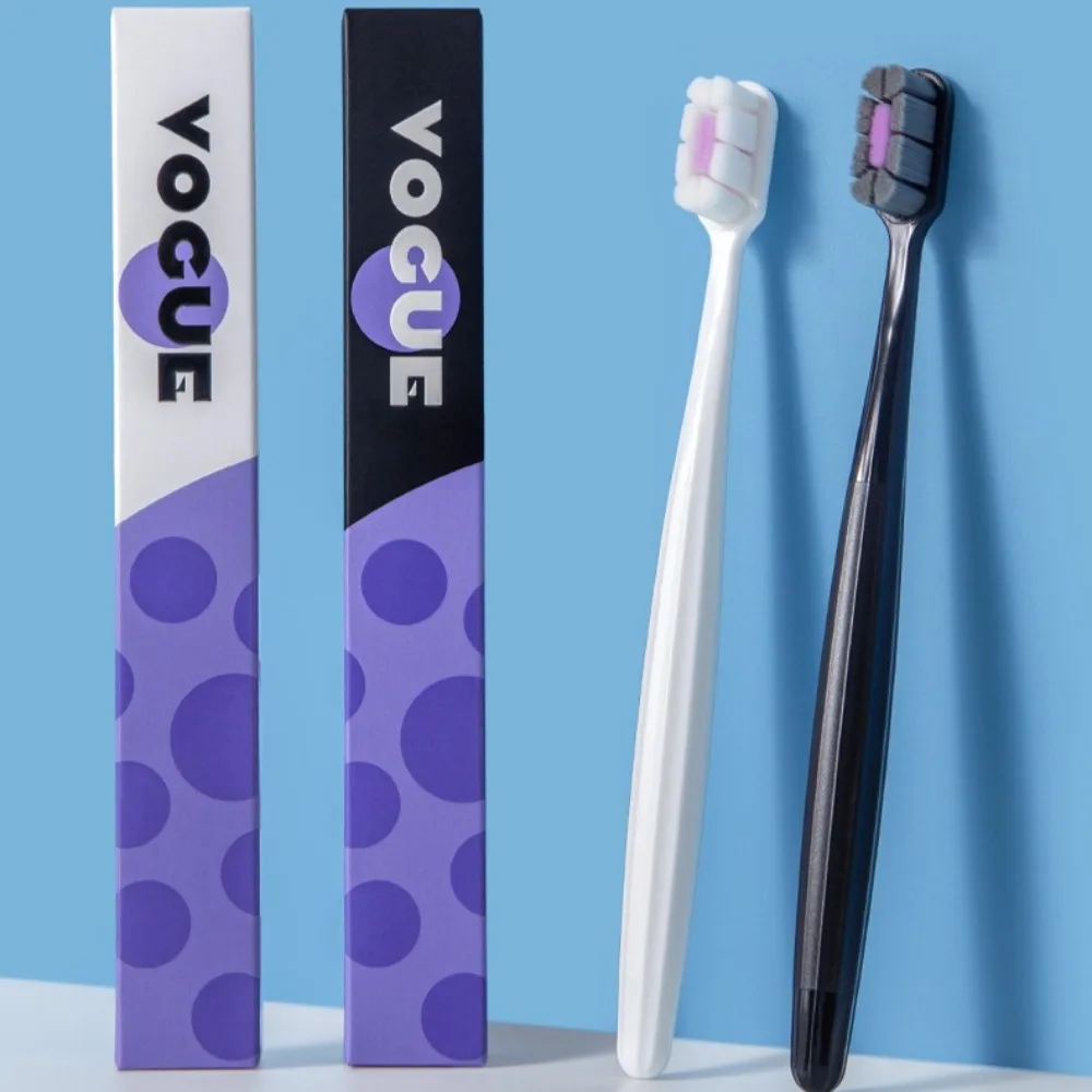 

Two-color Soft Bristle Manual Toothbrush Roman Column-shaped Brush Handle Ultra-fine Eco Friendly Portable Travel Tooth Brush