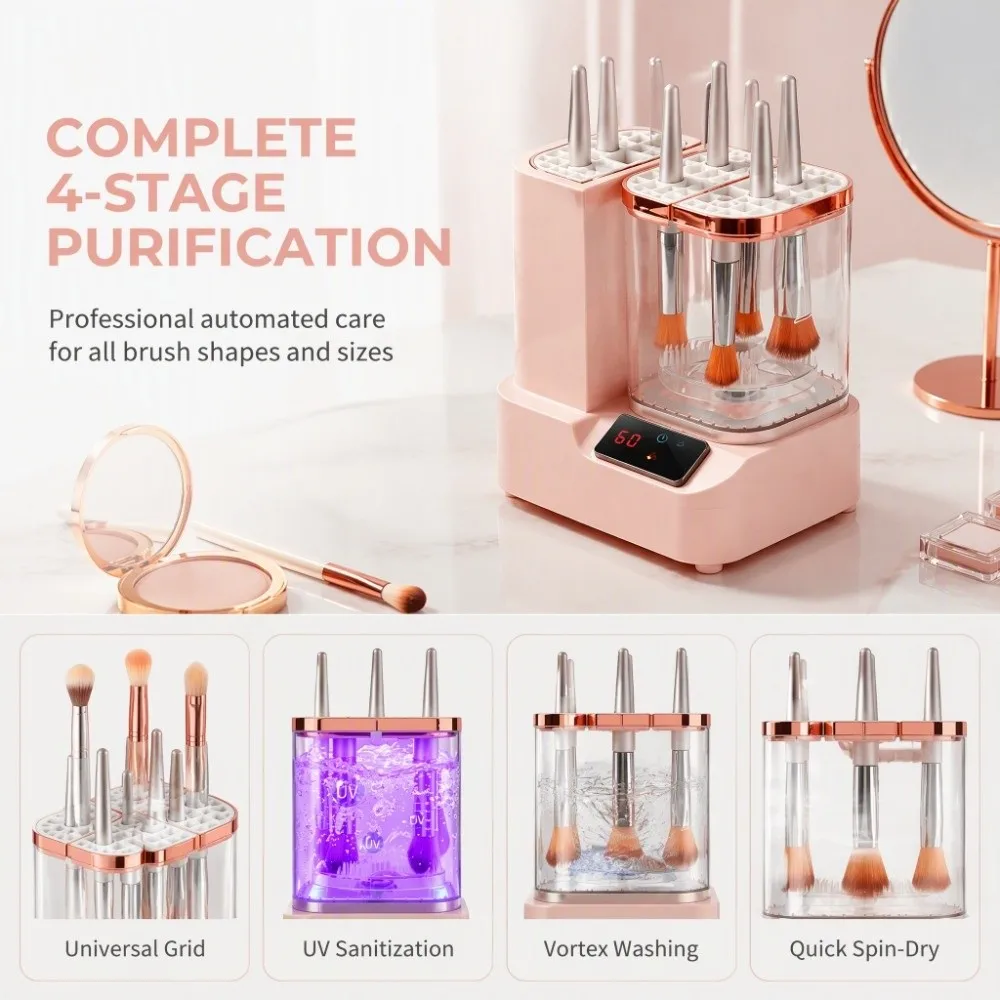 Multifunctional Makeup Brush Cleaner Portable Automatic Electric Makeup Brush Cleaner USB Powered Electric Makeup Brush Dryer