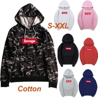 8 Color Men Women Fashion Hooded Sweater Savage Printed Sweatshirts Cotton Long Sleeve Pullover Sports Hoodies Solid Color