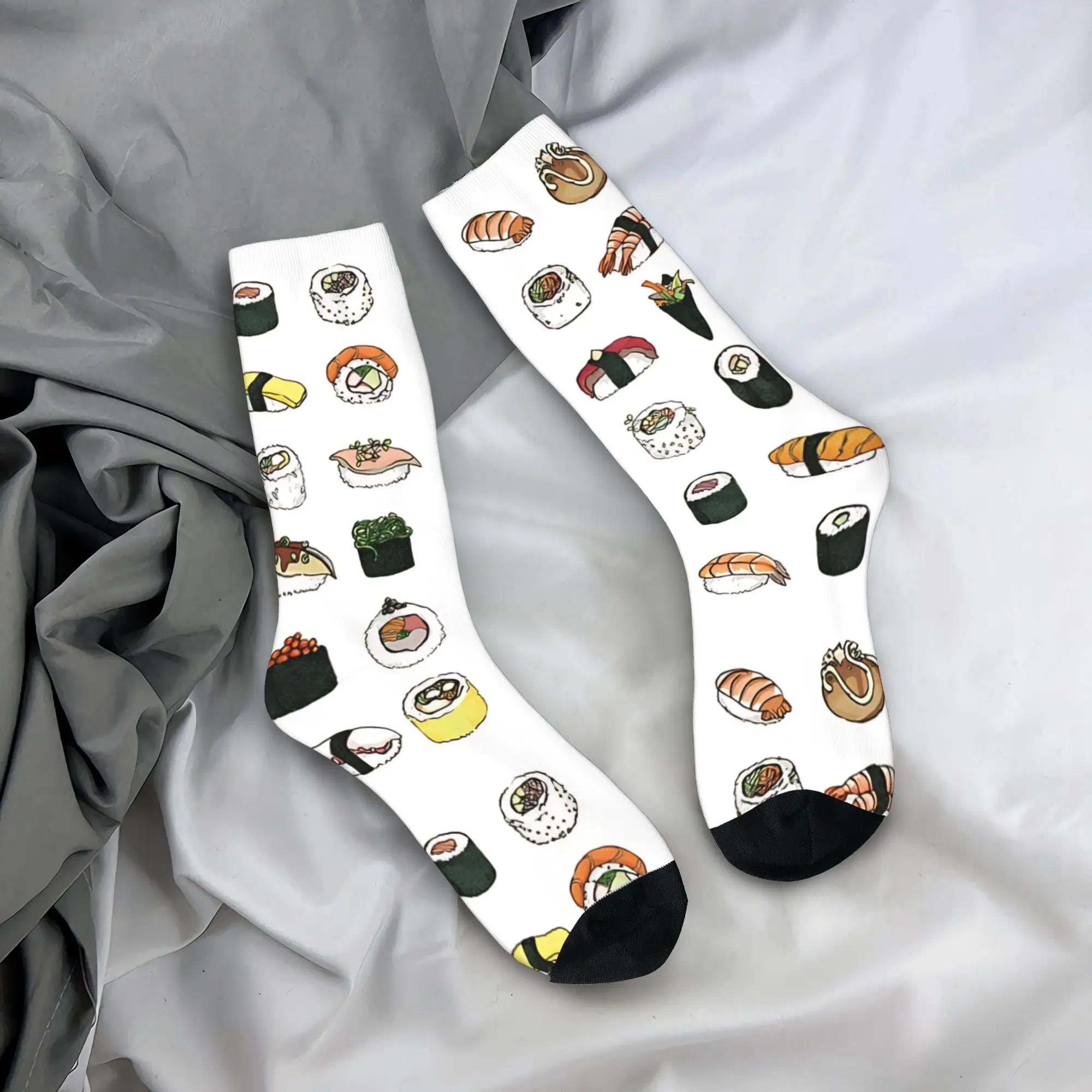 

Women Men Socks Sushi Pattern Stockings Winter Casual High Quality Socks Custom Cycling Anti Skid Socks
