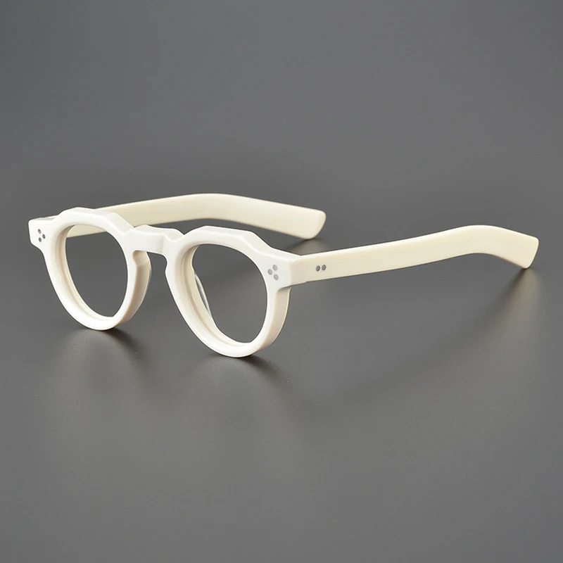 Vintage Acetate Glasses Frame Men Retro Prescription Myopia Eyeglasses Frame Women Small Face Luxury Brand Designer Eyewear - Image 4