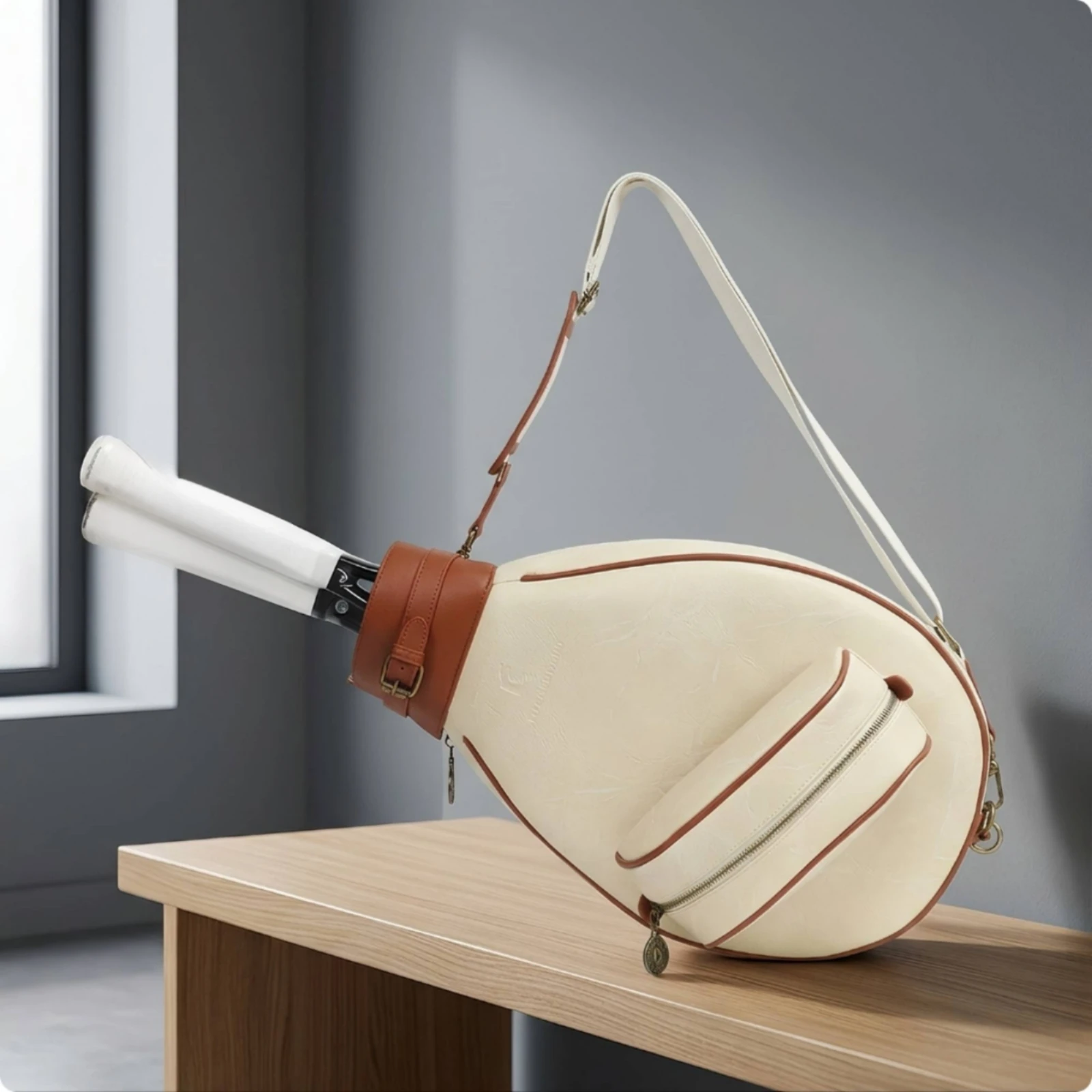 Tennis Racket Bag Sleek Tennis Bag with Front Pocket Sturdy Organized for Practice Sessions, Commutes