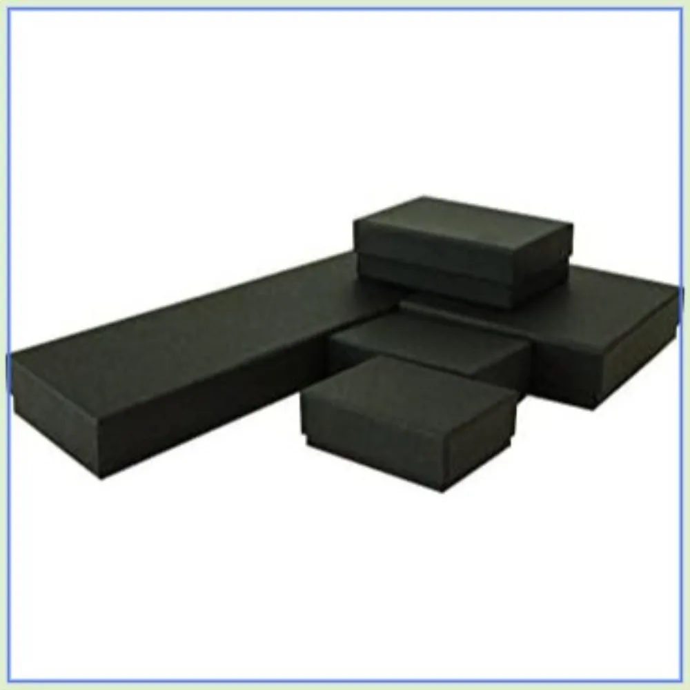 

100 Pack Cotton Filled Cardboard Jewelry Boxes - 5 Assorted Sizes for Shipping or Storage